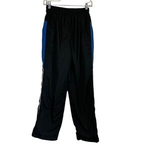 UMBRO Black Joggers Youth Size XL Black With Blue Trim Zipper Close Pockets